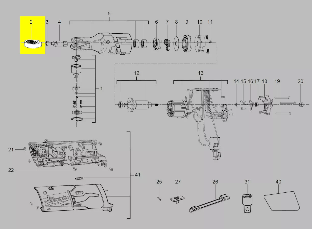 entraînement douille réf. 4931465291 Milwaukee